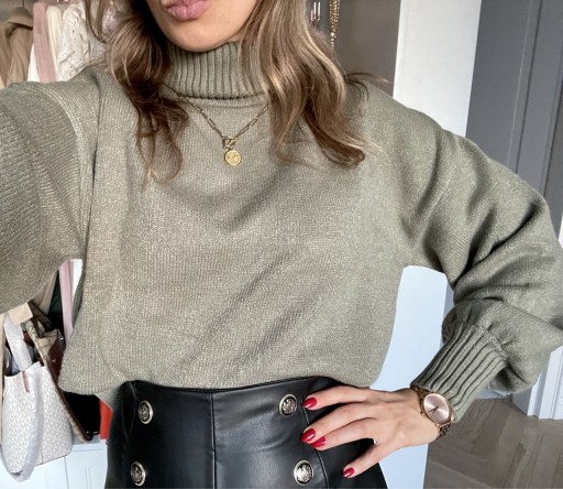 Zdjęcie oferty: Reserved sweter golf oversize khaki zielony zara