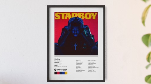 Zdjęcie oferty: Plakat The Weeknd Starboy plik do druku A4