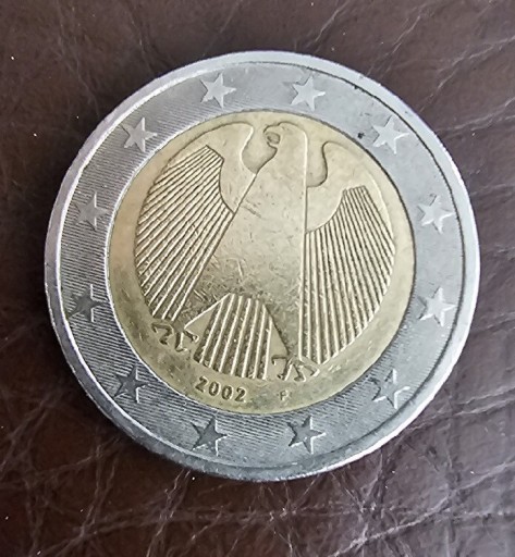 Zdjęcie oferty: Niemiecka moneta 2 euro 2002 Orzeł Federalny 