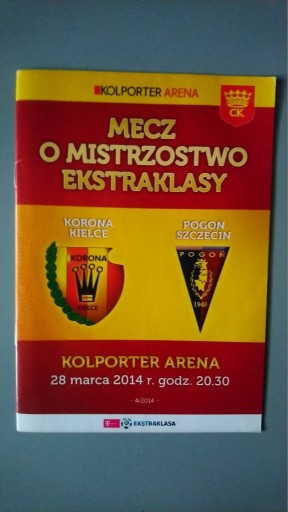 Zdjęcie oferty: Program Korona Kielce Pogoń Szczecin 28.04.2014