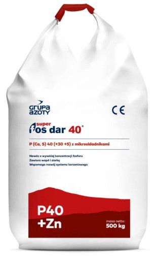 Zdjęcie oferty: Fosdar 40 plus wapno, siarka i cynk bigbag 500kg