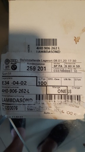 Zdjęcie oferty: Sonda lambda audi 4H0 906 262L