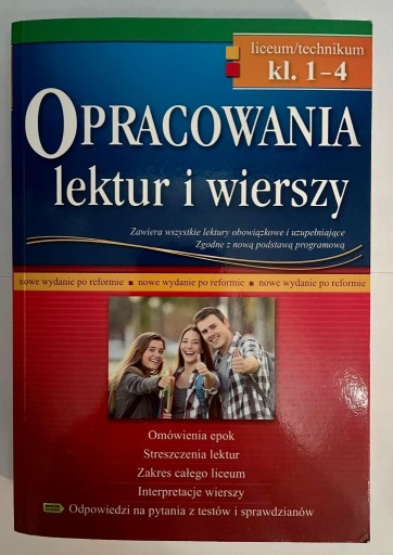 Zdjęcie oferty: Opracowania lektur i wierszy. Klasa 1-4. GREG.