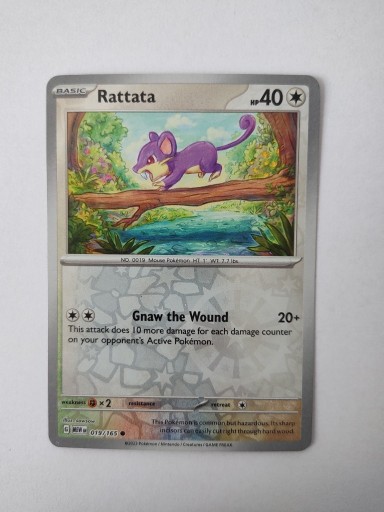 Zdjęcie oferty: Rattata 019/165 revere holo - Pokemon 151