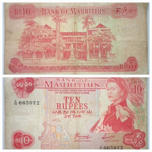 Zdjęcie oferty: Mauritius 10 rupii 1967