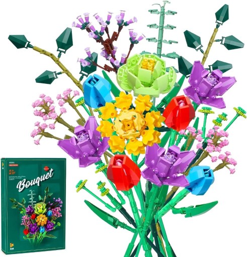 Zdjęcie oferty: Zestaw klocków bukiet kwiatów puzzle 3d