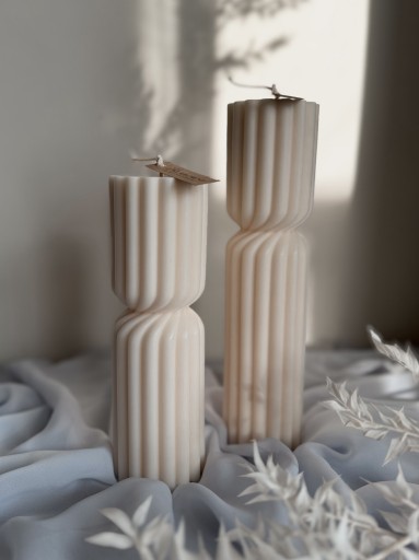 Zdjęcie oferty: Zestaw świec- sojowe filary zakręcone dekoracyjne