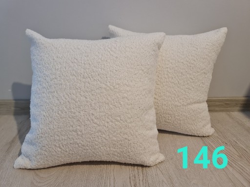 Zdjęcie oferty: P146 Poszewki na poduszki 40x40 boho biała bukla