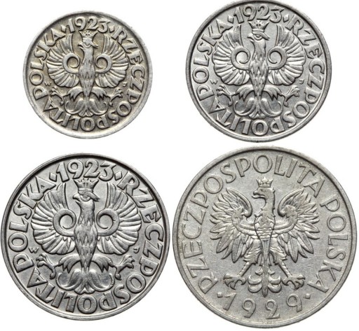 Zdjęcie oferty: Zestaw II RP 1929-1939 - 10 gr, 20 gr, 50 gr, 1zł 