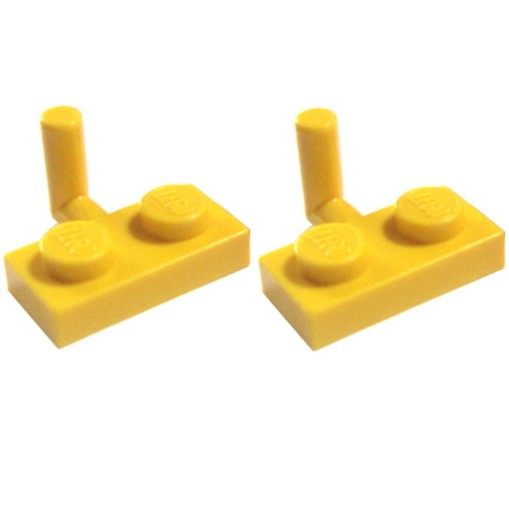 Zdjęcie oferty: LEGO 4623a PŁYTKA 1x2 uchwyt hak żółty - 2 szt