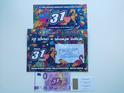 Zdjęcie oferty: Banknot 0 Euro Polska 2023 - 31 finał WOŚP 