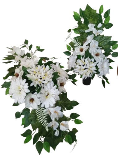 Zdjęcie oferty: Kwiaty Stroik nagrobny cmentarz komplet kompozycja