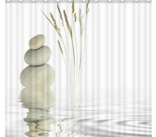 Zdjęcie oferty: zasłona prysznicowa Kamień Zen Green 180x180cm