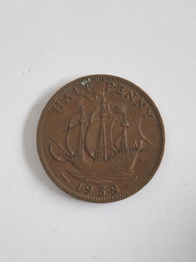 Zdjęcie oferty: Wielka Brytania Half Penny 1958