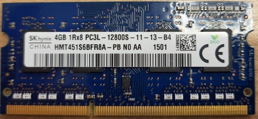 Zdjęcie oferty: Pamięć RAM DDR3L HYNIX HMT451S6BFR8A-PB 4 GB