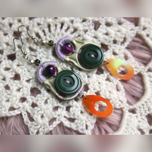 Zdjęcie oferty: Kolczyki z duszą Recykling handmade, unikatowe EKO