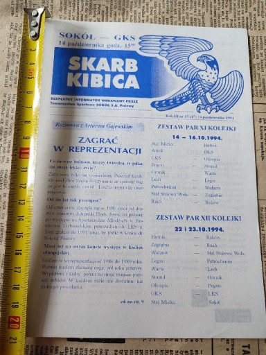 Zdjęcie oferty: Program meczowy Sokół Pniewy GKS Katowice 1994 