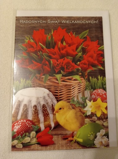 Zdjęcie oferty: Kartka świąteczna z kopertą, Wielkanoc