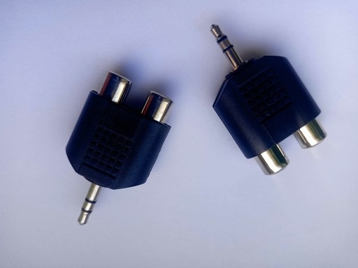 Zdjęcie oferty: Przejście wtyk mały JACK 3,5 stereo/ 2x gniazdo RCA cinch adapter