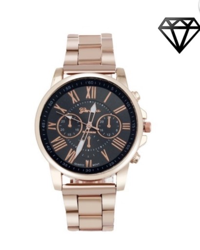 Zdjęcie oferty: Zegarek Classic black gold geneva bransoleta 