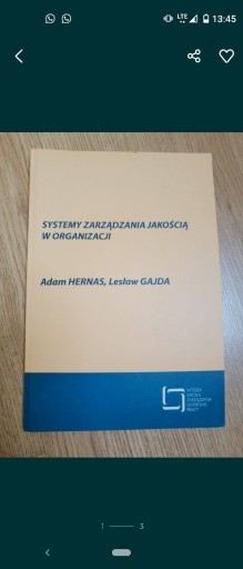 Zdjęcie oferty: Książka Systemy zarządzania jakością w organizacji