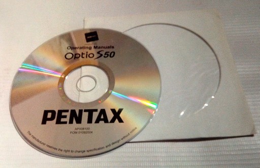 Zdjęcie oferty: PENTAX Optio S50 oryginalna płyta CD od aparatu