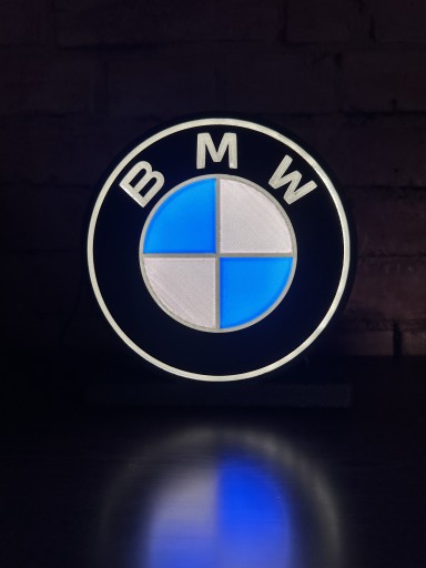 Zdjęcie oferty: Logo BMW Lampa LED USB, wydruk 3D