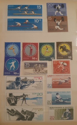 Zdjęcie oferty: Znaczki pocztowe sport. DDR czyste. 