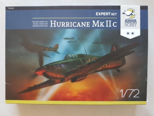 Zdjęcie oferty: Hurricane Mk IIc arma hobby 1/72 maski, blaszki