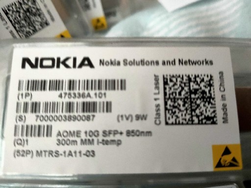 Zdjęcie oferty: NOKIA AOME 10G SFP+850nm 300m