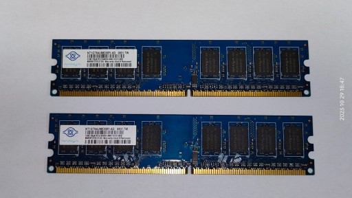 Zdjęcie oferty: RAM NANYA NT1GT64U88D0BY-AD 2GB (1X2) DDR2 800mhz
