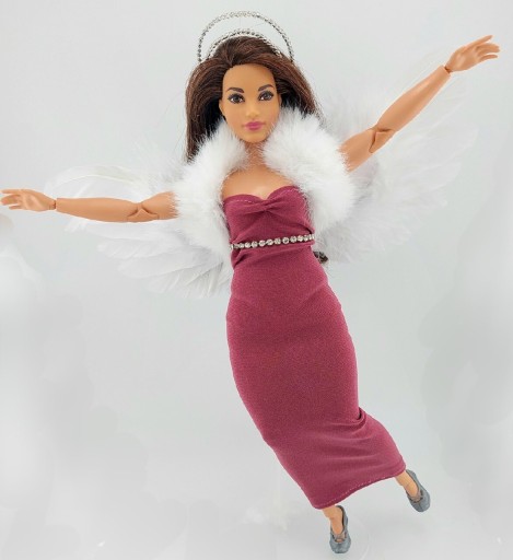 Zdjęcie oferty: Sukienka ubranko dla Barbie CURVY ANIOŁ 8 elemen