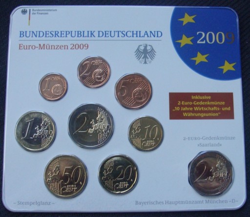 Zdjęcie oferty: NIEMCY - Euro - Munzen 2009 D + okolicznościowe