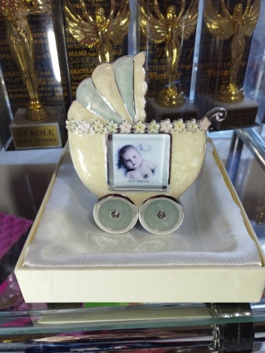 Zdjęcie oferty: Ramka Boy wózek chłopiec chrzest narodziny prezent