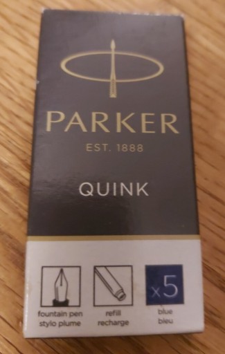 Zdjęcie oferty: Parker Quink naboje do pióra, kolor niebieski