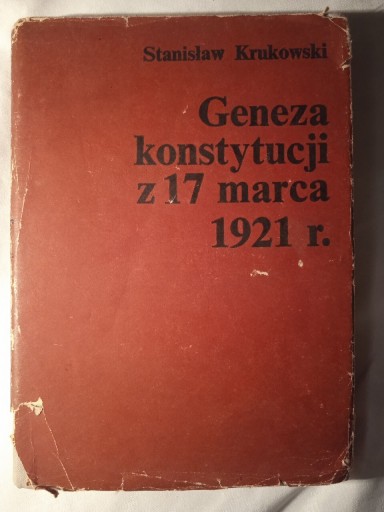 Zdjęcie oferty: "Geneza konstytucji z 17 marca 1921 r."