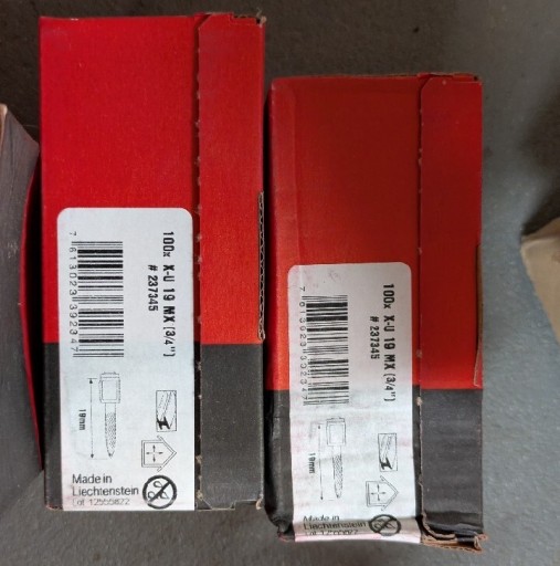 Zdjęcie oferty: HILTI Gwoździe uniwersalne X-U 19 MX 237345 100szt