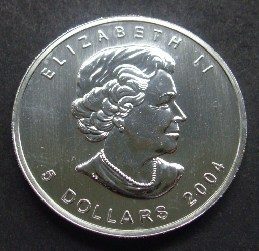 Zdjęcie oferty: Kanada 5 Dolarów 2004 - Srebro 999/1 uncja