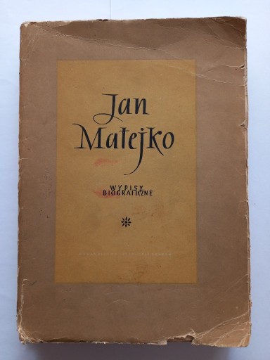 Zdjęcie oferty: JAN MATEJKO wypisy biograficzne 1955