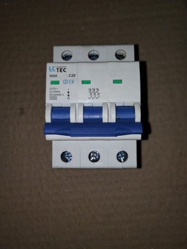 Zdjęcie oferty: WYŁĄCZNIK NADPRĄDOWY BEZPIECZNIK LC TEC C20A