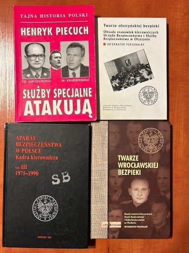 Zdjęcie oferty: Zestaw 4 Książek o Służbie Bezpieczeństwa PRL SB Bezpieka