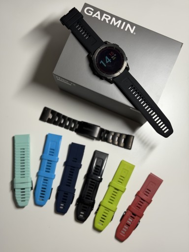 Zdjęcie oferty: Smartwatch Garmin Fenix 7X Sapphire Solar Titanium DLC tytanowa bransoleta