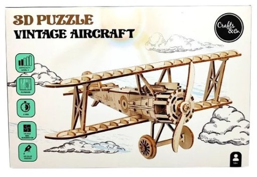 Zdjęcie oferty: Drewniane puzzle 3D Samolot