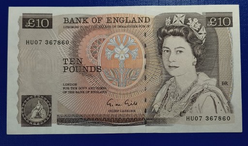 Zdjęcie oferty: Banknot , 10 Funtów Wielka Brytania 1980