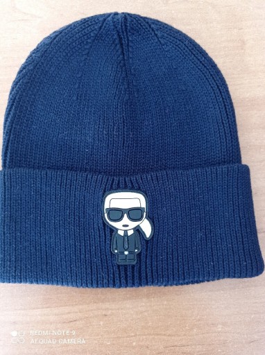 Zdjęcie oferty: Oryginalna czapka karl lagerfeld granat beanie 