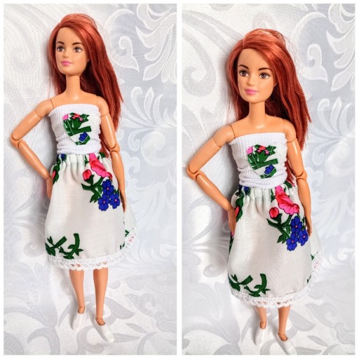 Zdjęcie oferty: Komplet ludowy ubranka dla lalki Barbie spódnica 