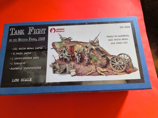 Zdjęcie oferty: Tank Fight 1916 Andrea Miniatures 1/32