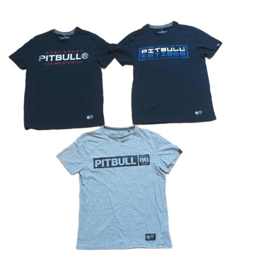 Zdjęcie oferty: Zestaw 3 koszulek Pitbull West Coast, Rozmiar S – oryginały, stan dobry