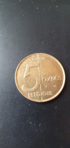 Zdjęcie oferty: Belgia 5 franków 1998 rok / Q