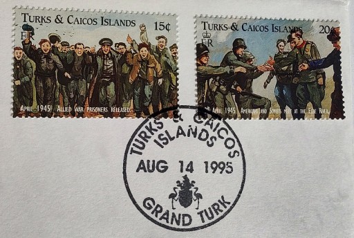 Zdjęcie oferty: TURKS & CAICOS 1995 znaczki + koperta
